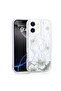 iPhone 12 Case Liquid Glitter Patterned Magsafe Camera Raised Silicone Senk - 4