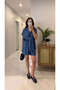 Kosle Navy Blue Tencel Shirt Shorts Set - 3
