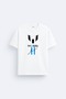 Argentina World Cup Lionel Messi Printed Cotton White T-Shirt T-Shirt