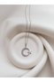 316 L Steel Zircon Stone Moon Star Necklace - Silver Color Women's Necklace - 7