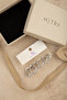 Silver Color Zircon Stone Row Heart Shaped 6-Piece Hoop Earring Set - 3