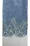 Plus Size Elastic Waist High Waist Stone Embroidered Women's Trousers - 4