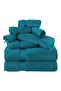 Bliss Casa 8-Piece Towel Set, 100% Combed Cotton 550 GSM, Quick Dry Highly Absorbent Soft Hotel Towels, Includes 2 Bath Towels (70x140 cm), 2 Hand Towels (40x70 cm), 4 Washcloths (30x30 cm) Blue - 3