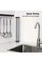 Black Stainless Steel Foldable Dish Drying Rack Adjustable Height Space Saving Sink Organizer - 8