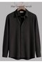 Ottoman Fabric Men's Long Sleeve Seasonal Shirt - Oversized Cut, Stitching Detail - 2