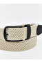 Vizyon New Season Beige Knitted Patterned Men's Belt - 5