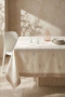 Floral Motif Cotton Tablecloth