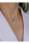 Medallion Model Turquoise Hicran Necklace - 3