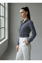 Women's Striped Shirt with Pockets, Long Sleeve Buttoned Casual Fit Shirt - 2