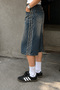 Unisex Striped Denim Capri - 2