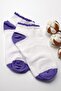 6-Piece White Purple Seamless Women's Socks Set - Soft Cotton - 2