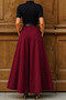New Season Women's High Waist Belted Double Fabric Palazzo Trousers - 5