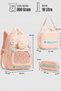 Set of 3 Children's Primary School Bags with Pen Holder and Lunch Bag Backpack Lila - 7