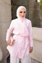 Pink Front Detailed Waist Tie Shirt - 4