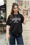Unisex Text Printed T-Shirt – Round Neck, Short Sleeve, Casual