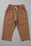 Children's 100% Cotton Linen Trousers and Interlock T-Shirt Two-Piece Set - 4