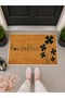 Welcome Retro Design Decorative Door Mat with Gonca Figure 40X60Cm - 2
