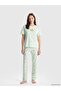 Crew Neck Printed Women's Pajama Set (S6)