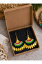 Handmade Macrame Ethnic Bohemian Women's Earrings Colorful String Dangle Gift Earrings - 3