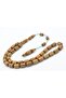 Hakkı Usta Signed Capsule Cut Walnut Wood Prayer Beads - 3