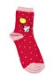 Girl's 6-Piece Pink Polka Dot and Teddy Bear Patterned Socks Set for 11-12 Years Old - 4