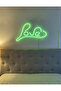 Love Yazılı LED Neon Duvar Tablosu | Yeşil Aydınlatmalı Modern Dekor | Yatak Odası