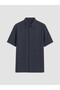 Ozmarka New Season Anthracite Comfortable Fit Men's Textured Shirt - 5