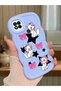 Redmi 10A Compatible Case Camera Protector Blue Silicone Couple Phone Case Character Pattern