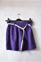 Purple Pocketless Lined Embroidered Belted Casual Cotton Woven Shorts 38 56 - 2