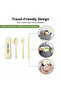 3 Piece Kids School Lunch Combo Insulated Water Bottle with Straw Lid, Multi-Compartment Lunch Box, and Travel Utensil Set - 8