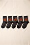 Boy's Gray 3-4 Years Old Dog Figured Socks Set of 5