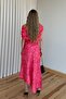 Fuchsia One-Shoulder Asymmetrical Floral Dress - 205385 - 7