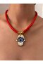 Hellenistic Collection Natural Stone Fatma Ana Ceramic Necklace Red - 2