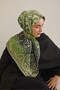Twill Silk Scarf Classic Motif Green 90X90 - 5