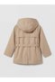 Vizyon New Season Beige Hooded Belted Girl's Trench Coat - 3