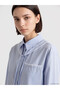 Özmarka New Season Blue Striped Women's Shirt Tunic - 3