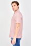 Men Regular Fit Textured Short Sleeve Polo Shirt, Light Pink - 3