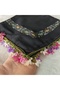 Handmade Needlework Writing, Scarf, Yemeni, Mevlit Cover, Head Cover, 4 Sides Embroidered, 100% Cotton, 100*100cm - 4