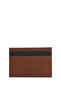Men's Double Tone Logo Embossed Textured Genuine Leather Brown Card Holder