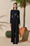 Black Half Elasticated Trousers - 2