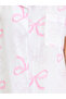 Bow Print Piped Pocket Ss Shirt & Short Set - 3