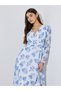 Floral Wrap Midi Dress With Tie-Belt - 4