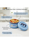 White Compartment Bento Lunch Box & Blue Mini Thermal Food Jar with Folding Handle - 6