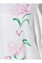Off White Floral One Shoulder Kaftan Maxi Dress - 4