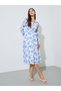 Floral Wrap Midi Dress With Tie-Belt - 3