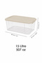 2-Piece Lockable Box - Toy Organizer Baby Kids Room Storage Organizer 15Lt Beige - 5