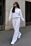 Karmelanj Long-Sleeved Buttoned Polo Collar Women's Tracksuit Set Sh392 - 3