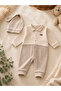 Polo Collar Hat Baby Boy Romper Set