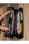 Women's Wallet 3 Crinkle Tan Brown Large Size Multi-Compartment Double Zipper Card Holder with Phone Compartment - 4