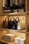 Bag Organizer, Transparent Organizer Stand, Compartmentalized In-Cabinet Bag Holder - 3